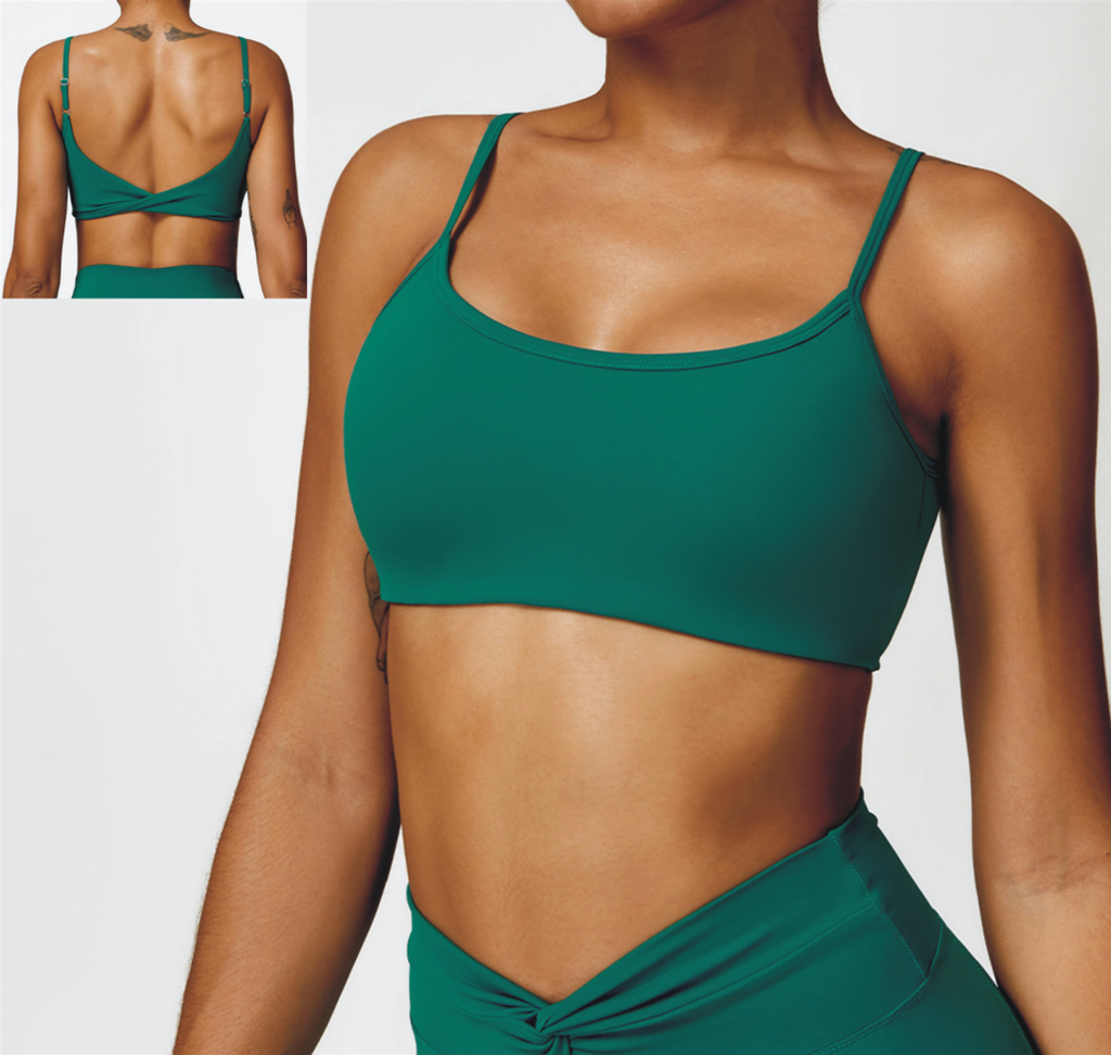 OEM Service Curvy Strappy Sports Bra for Women Yoga Fitness