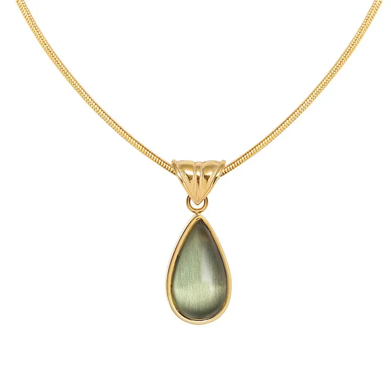 Gold Plated Stainless Steel Waterdrop Necklace - Jewelry - by KH ...